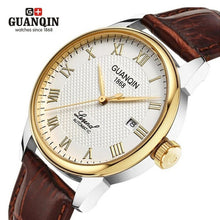 Load image into Gallery viewer, Original GUANQIN Watches Men Mechanical Watch 2019 Leather Clock Luxury Men&#39;s Watch Business Waterproof Watches for Men Clock