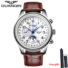 Load image into Gallery viewer, GUANQIN Men watches Original Brand Perpetual Calendar 4 Hands Auto Mechanical Movement Waterproof Wristwatch Men Sport Watches