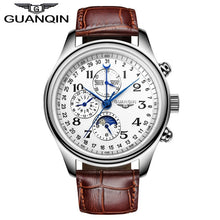 Load image into Gallery viewer, GUANQIN Men watches Original Brand Perpetual Calendar 4 Hands Auto Mechanical Movement Waterproof Wristwatch Men Sport Watches