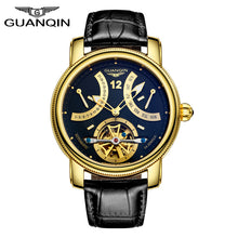 Load image into Gallery viewer, GUANQIN Watches Men Automatic mechanical Top Brand Luxury Fashion Casual Watch Clock Luminous Tourbillon Leather strap Men Watch