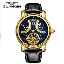 Load image into Gallery viewer, GUANQIN Watches Men Automatic mechanical Top Brand Luxury Fashion Casual Watch Clock Luminous Tourbillon Leather strap Men Watch