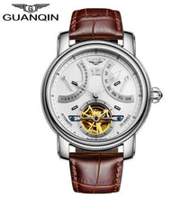 Load image into Gallery viewer, GUANQIN Watches Men Automatic mechanical Top Brand Luxury Fashion Casual Watch Clock Luminous Tourbillon Leather strap Men Watch