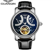 Load image into Gallery viewer, GUANQIN Watches Men Automatic mechanical Top Brand Luxury Fashion Casual Watch Clock Luminous Tourbillon Leather strap Men Watch