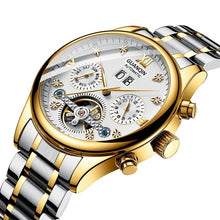 Load image into Gallery viewer, New GUANQIN Watch Men Luxury Automatic Mechanical Waterproof Watch Stainless Steel Date Gold Mens Wristwatch Erkek kol saati