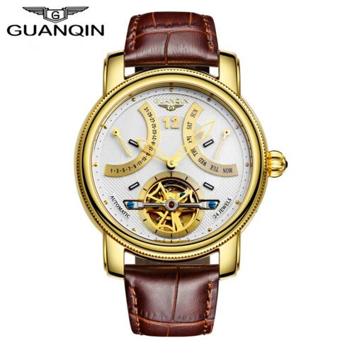 GUANQIN Design Watches Men Top Brand Luxury Watch Fashion Casual Automatic mechanical Watch Clocks Reloj Relogio masculino