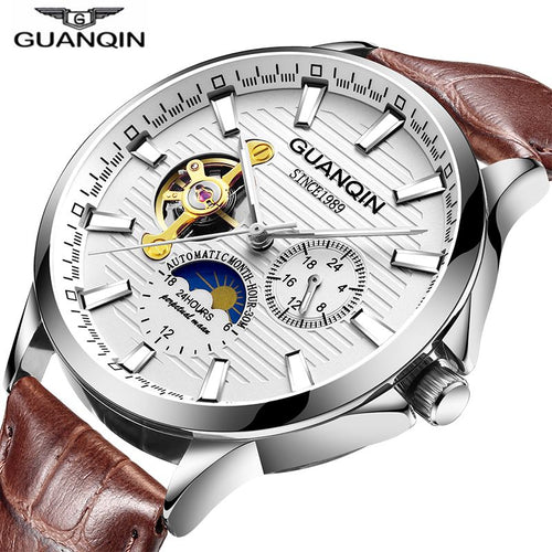 GUANQIN 2020 Men‘s Watches Top Brand Luxury Automatic Watch Tourbillon Waterproof Mechanical Wrist Watch relogio masculino