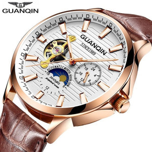 GUANQIN 2020 Men‘s Watches Top Brand Luxury Automatic Watch Tourbillon Waterproof Mechanical Wrist Watch relogio masculino