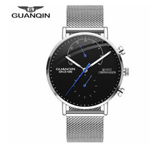 Load image into Gallery viewer, GUANQIN Mens Watches Top Brand Luxury Chronograph Watch Men Business Casual Creative Mesh Quartz Bracelet  men&#39;s watch