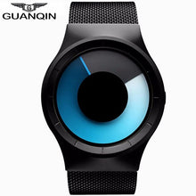 Load image into Gallery viewer, GUANQIN New Top Luxury Watch Men Brand Men&#39;s Watches Ultra Thin Stainless Steel Mesh Band Quartz Watch Fashion Casual Wristwatch