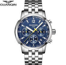 Load image into Gallery viewer, GUANQIN 2019 New Watch men Top brand luxury Business waterproof Luminous clock Quartz Wristwatches Chronograph Men Sport watches