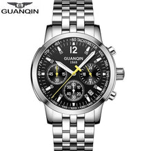 Load image into Gallery viewer, GUANQIN 2019 New Watch men Top brand luxury Business waterproof Luminous clock Quartz Wristwatches Chronograph Men Sport watches