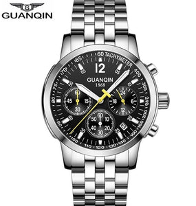 GUANQIN 2019 New Watch men Top brand luxury Business waterproof Luminous clock Quartz Wristwatches Chronograph Men Sport watches